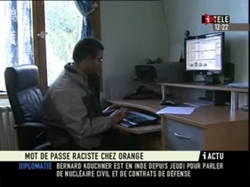 Mots de passe raciste chez Orange