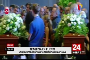 Italia: velan cuerpos de los 38 fallecidos en Genova