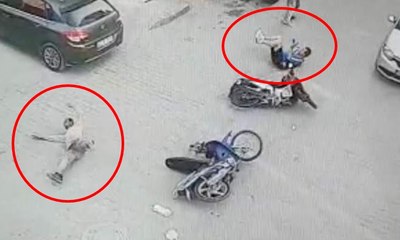 Kaza sonrası şaşırtan sahne!