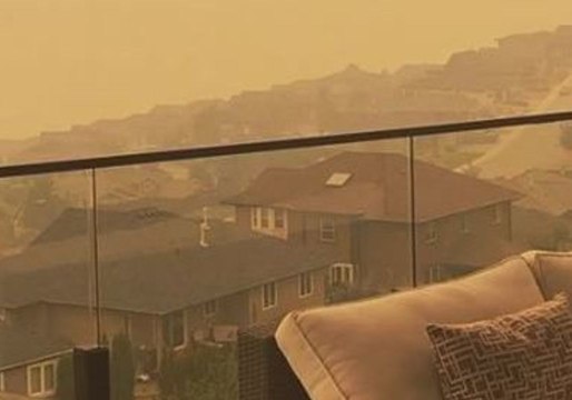 British Columbia Wildfires Blanket the Province in Smoky Orange Haze
