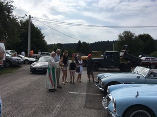 Bénédiction des voitures pour la Saint Christophe au Haut du Tôt