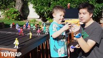 Power Rangers Toys Nerf Battle |OPERATION PATIO| Power Rangers Dino Charge Giant Surprise