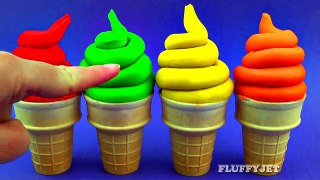 Learning Colors with Play Doh Ice Cream Cone Surprise Toys for Children Peppa Pig Thomas &