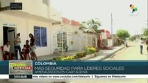 Continúan las amenazas a líderes sociales colombianos