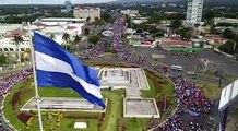 Imágenes aéreas de la marcha que exige justicia para las victimas del terrorismo golpista. #NicaraguaQuierePaz