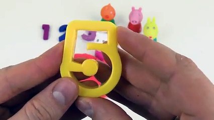 Play Doh Surprise Eggs Toys Glitter Learn Numbers From 1 To 5 Peppa Pig For Kids Lala Do P