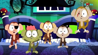 Five Little Monkeys | Scary Halloween Nursery Rhymes For Kids