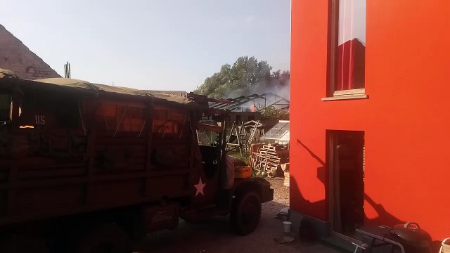 Incendie dans une ferme de Thiméon, rue du Château d'Eau, ce dimanche 19 août 2018