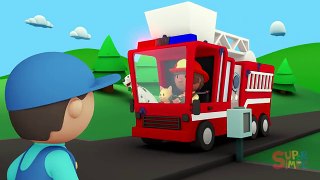 Fionas Fire Truck goes through the car wash | Cartoon for kids