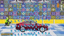 Car Wash and RAD CAR IN Toy Garage For Kids