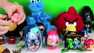 Opening A GIANT CAPTAIN AMERICA EGG, an ANGRY BIRDS EGG and MORE!