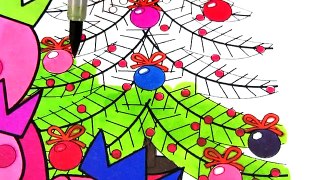 Christmas Coloring Pages Mummy Pig with Gifts Art Colours Learning Videos with Colored Mar