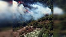 Orman yangını helikopter yardımıyla 3 saatte söndürülebildi