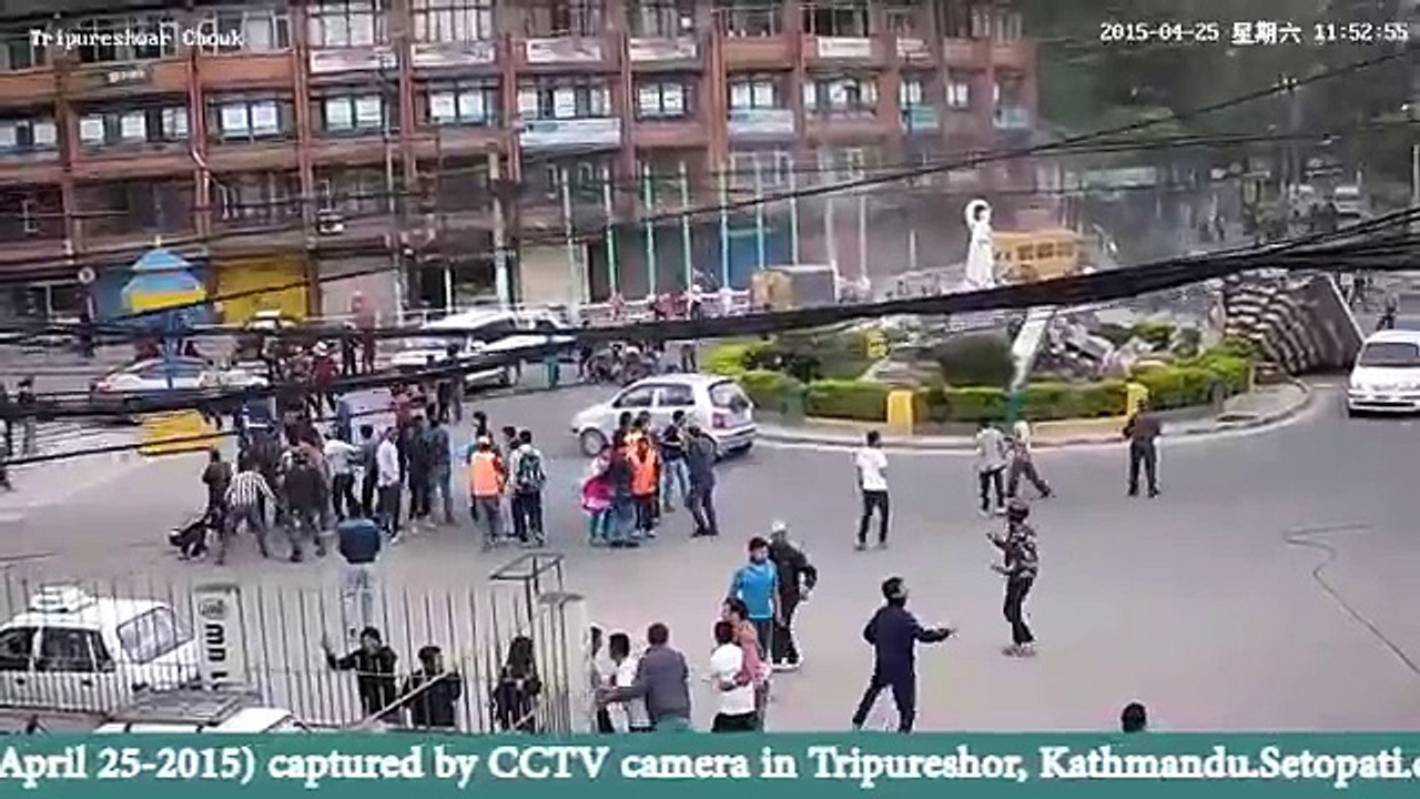 Earthquake in Nepal new, CCTV footage