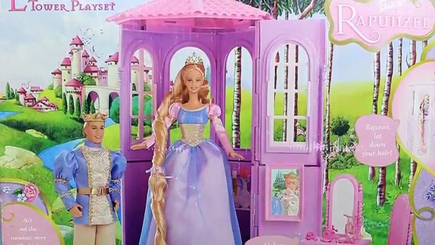 Barbie Rapunzel Tower with Disney Princess Tangled Dolls vintage color  changing playset to - video Dailymotion