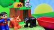 Duplo Lego Superhero Animals Superman Saving Batman and Spiderman Forest Fishing Trip