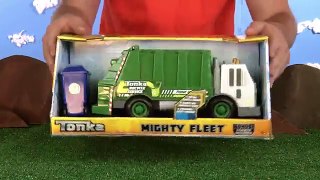 Garbage Truck Videos for Children George the toy tonka street vehicles picking up trash