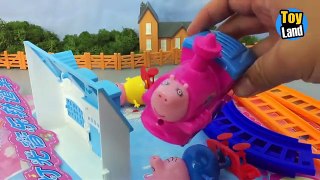 Peppa Pig Train Station Train Toys Kids Video Funny Track Set for Kids