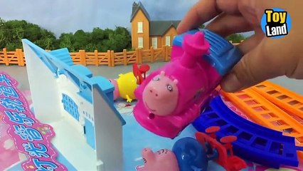 Peppa Pig Train Station Train Toys Kids Video Funny Track Set for Kids