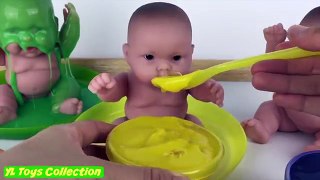 Baby Doll Plays Clay Slime Play Doh Feeding Time Open Clay Foam Surprise Toys Compilation