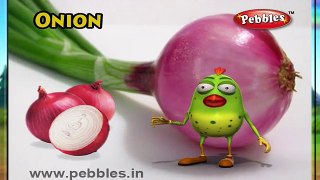 Onion Rhyme | Nursery Rhymes With Lyrics For Kids | Vegetable Rhymes | Rhymes 3D Animation