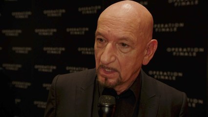 Sir Ben Kingsley Is Emotional At 'Operation Finale' Premiere