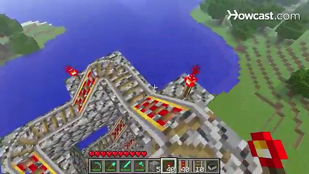 Minecraft Tutorial: How to Make a Minecraft Roller Coaster