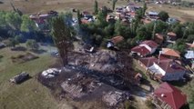 Tosya'da 8 Evin Küle Döndüğü Yangının Bilançosu Havadan Görüntülendi