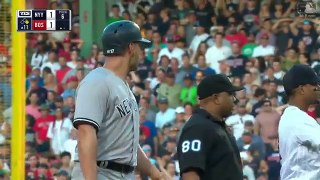 NYY@BOS: Umpires call for rules check on bizarre play
