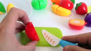 Toy cutting fruit velcro kitchen playset Cooking toy for children