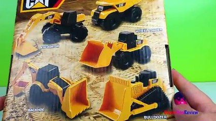 Play Doh CAT Learn 1 5 Mini Machines Excavator Bulldozer Dump Truck Front Loader Digger st