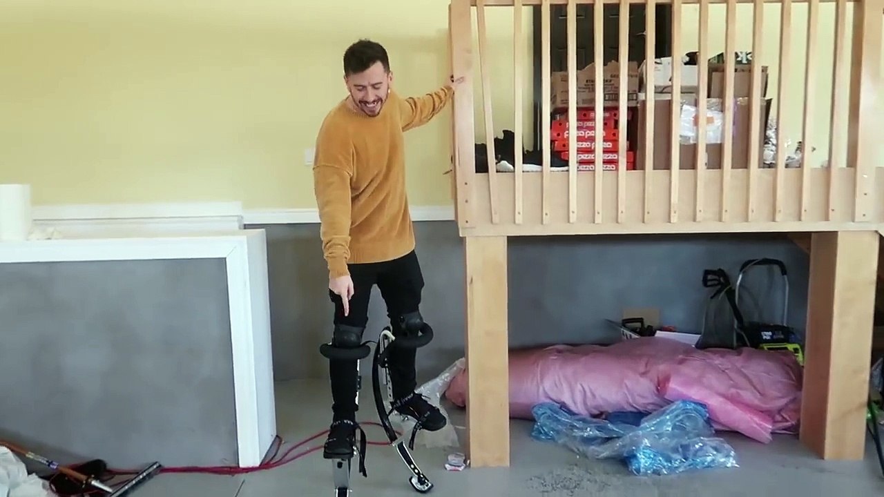 24 HOUR ROBOT LEGS CHALLENGE!! (BIONIC JUMPING STILTS IN PUBLIC)