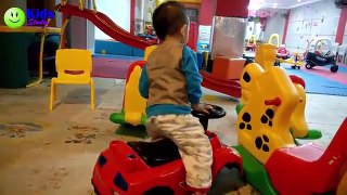 Baby playing Indoor playground | Wheels on the bus nursery rhymes songs for kids