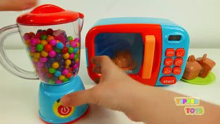 Microwave Oven and Blender Just Like Home Playset Kitchen Appliances for Kids and Surprise