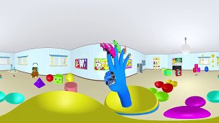 360 DEGREE 3D VR FINGER FAMILY Kids Songs Collection | SPORTS BALLS Surprise Eggs Nursery
