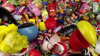 A lot of Surprise Eggs A lot of Candy Minions Disney Cars & More