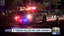 Three teenagers dead in crossover Phoenix crash