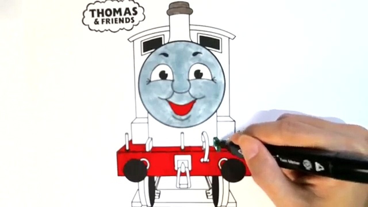 How to Draw Thomas and Friends Coloring Book for Kids | Learning Paint with Colored Marker