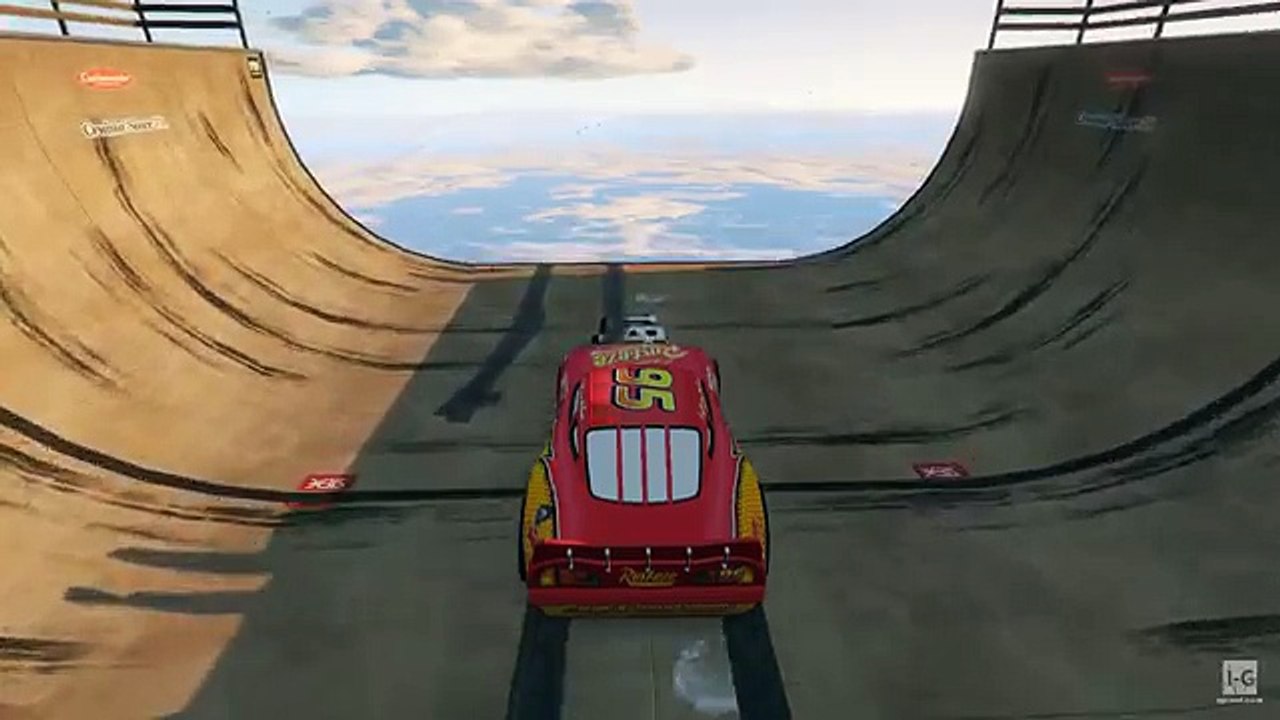 Spiderman & Lightning McQueen Diving Into Water! Jumps Compilation HD