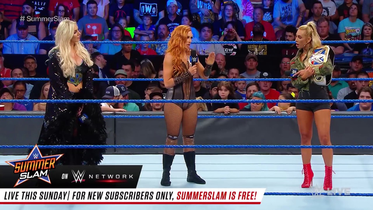 Charlotte Flair, Becky Lynch and Carmella come face to face- SmackDown LIVE, Aug. 14, 2018