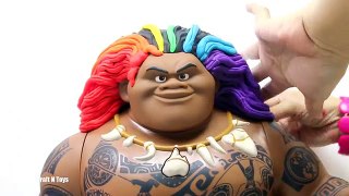 Play Doh Rainbow Hair Maui Disney Moana Play Doh Craft N Toys