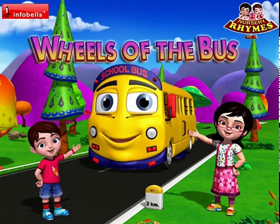 The Wheels on the Bus Go Round and Round Nursery Rhyme for Children