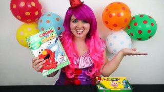 Coloring Elmo Sesame Street Coloring Book Page Crayola Crayons | KiMMi THE CLOWN