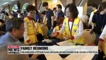 South Korean participants meeting families in North Korea gather in Sokcho