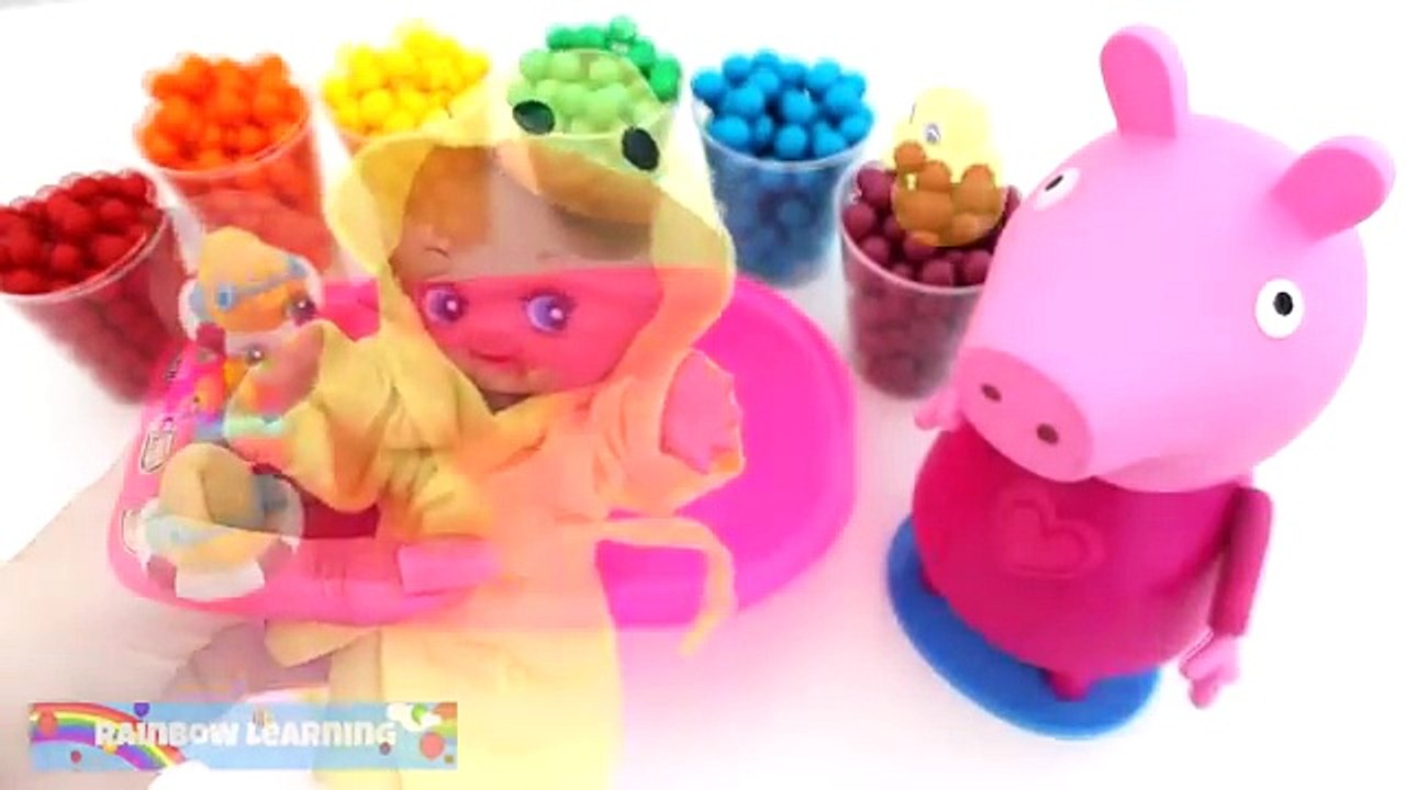 Learn Colors Bubble Gum Baby Doll Bath Time Learn Colors Play Doh Modeling RL