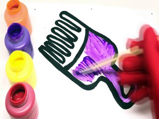 Comb Coloring and drawing Learn colors for Kids | Toy Art