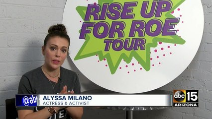 Alyssa Milano in Phoenix for 'Rise up for Roe' event