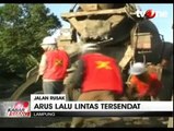 Ruas Jalan di Lintas Timur Sumatera Diperbaiki