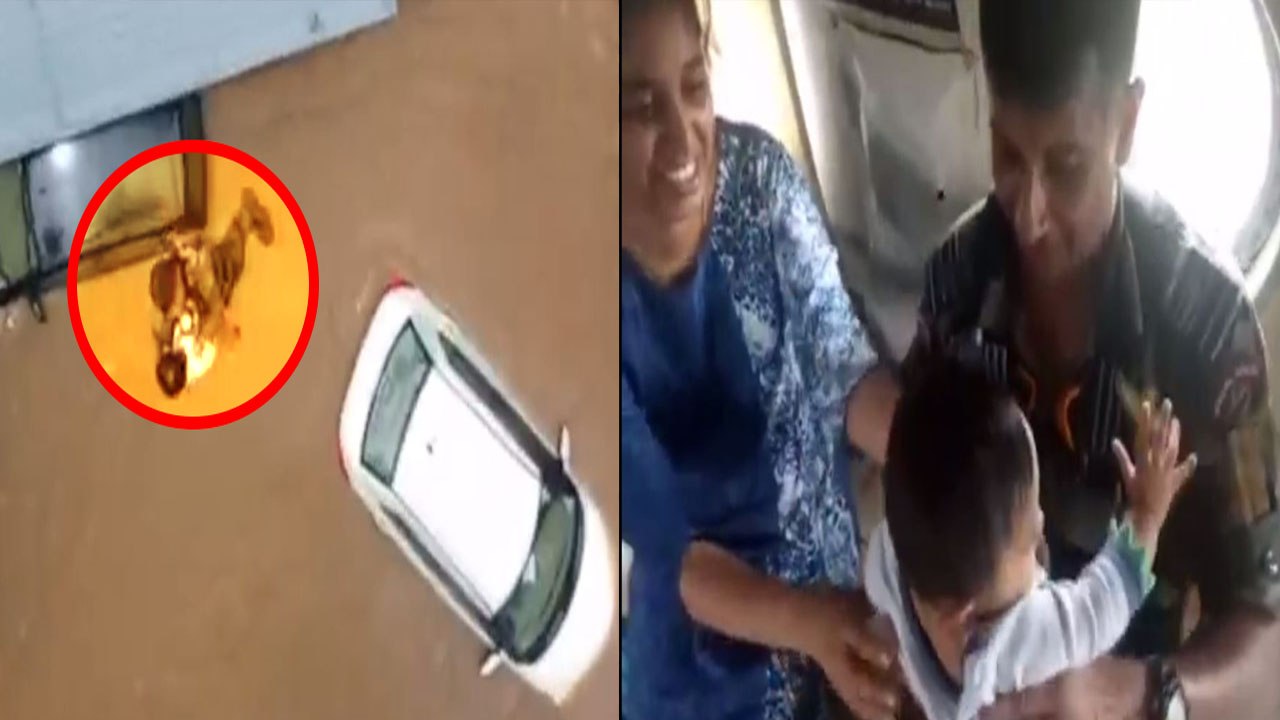 Kerala Flood: 2 साल के बच्चे को Air Force के जवान के Airlift Video देख करेंगे Salute |वनइंडिया हिंदी