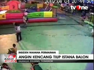 Asik Bermain di Istana Balon, Balita Tewas Tertiup Angin Kencang